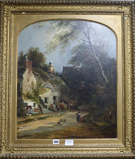 George Augustus Williams (1814-1901), oil on canvas, View of Dolgelley, 60 x 50cm